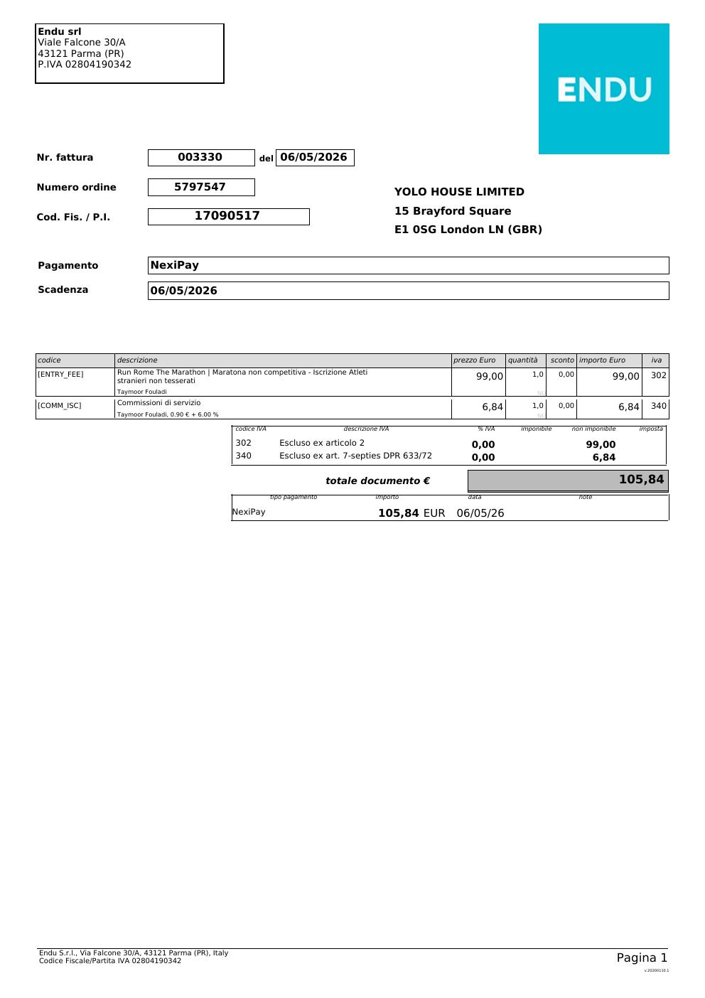 Rome Marathon certificate / result