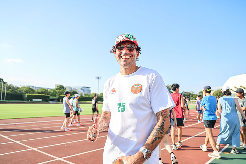 Todd Foxx at the New Balance Run Club Tokyo training session