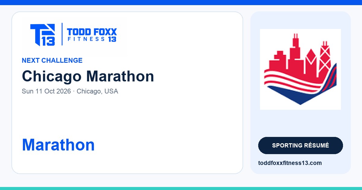 Branded Chicago Marathon social share card