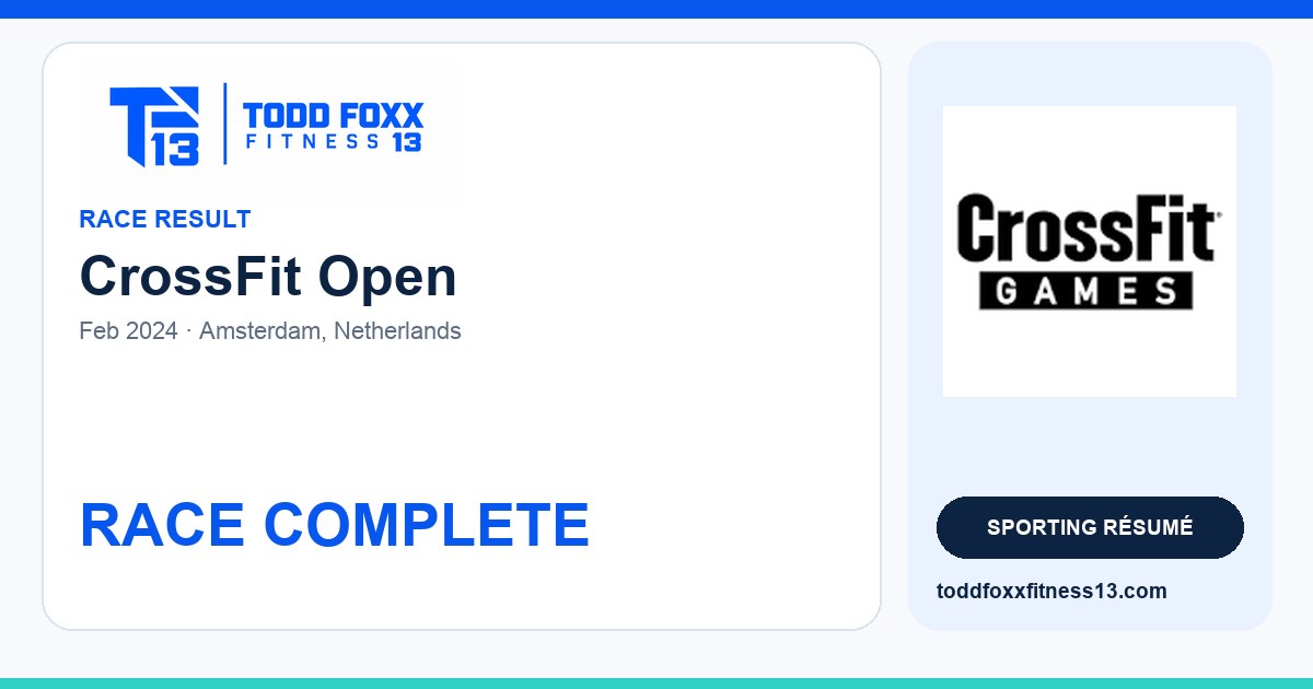 Branded CrossFit Open social share card