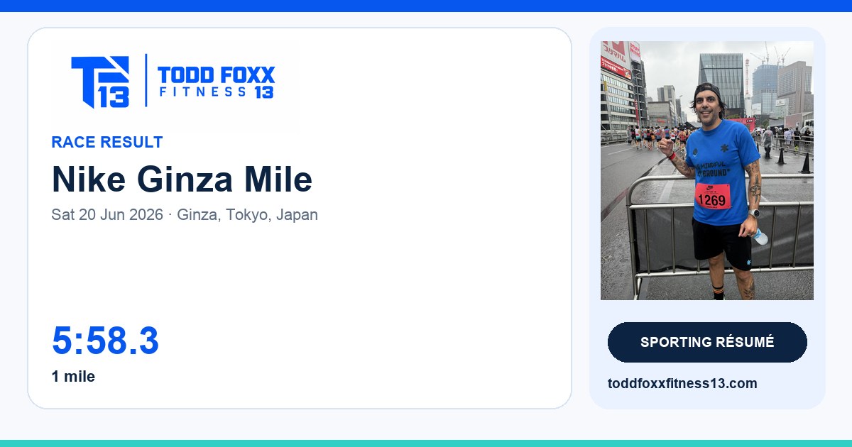 Branded Nike Ginza Mile social share card