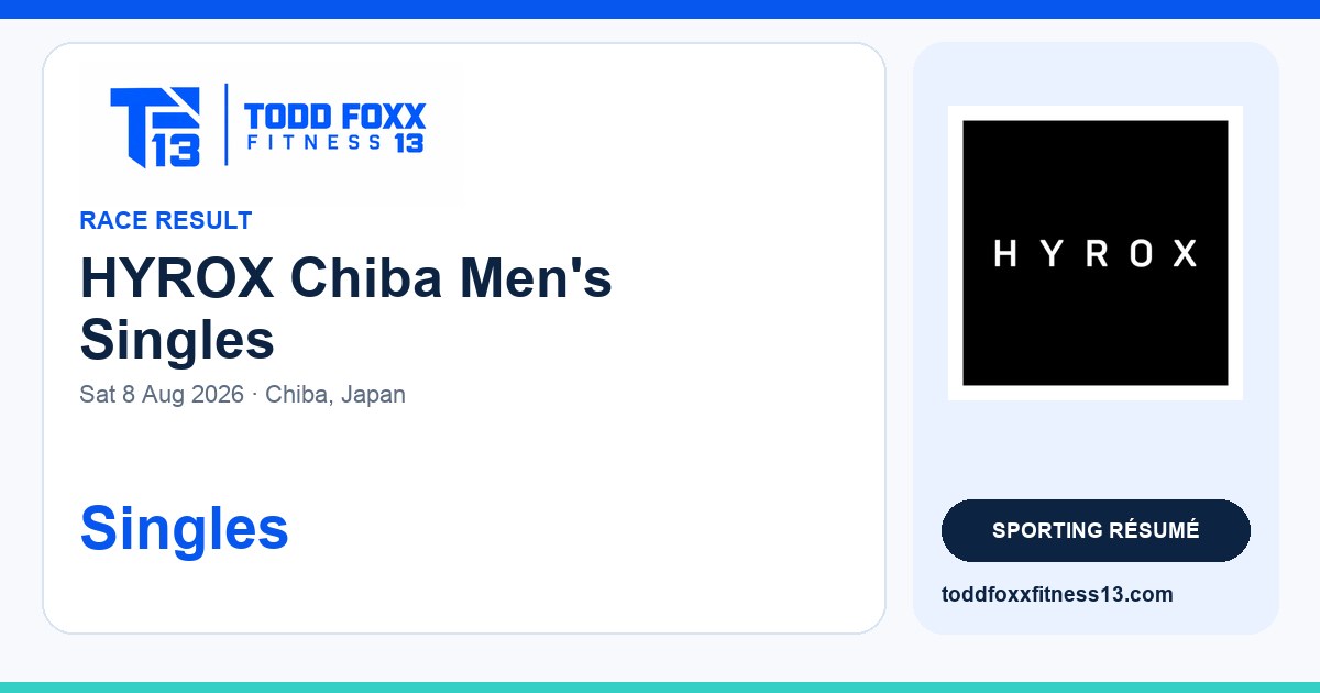 Branded HYROX Chiba Men's Singles social share card
