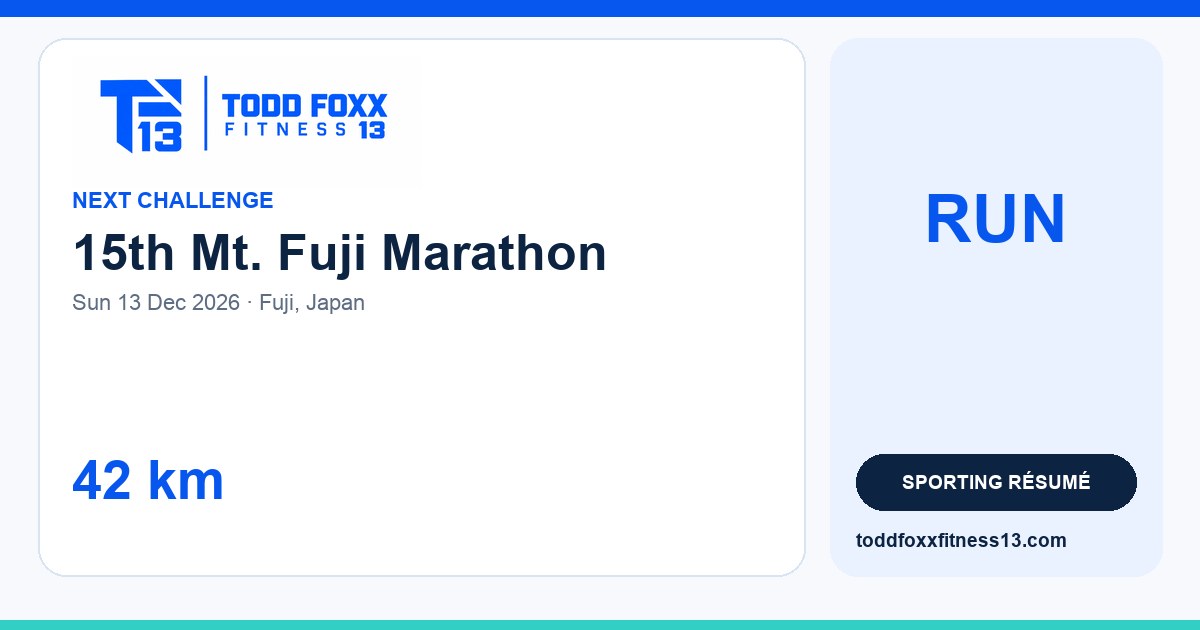 Branded 15th Mt. Fuji Marathon social share card