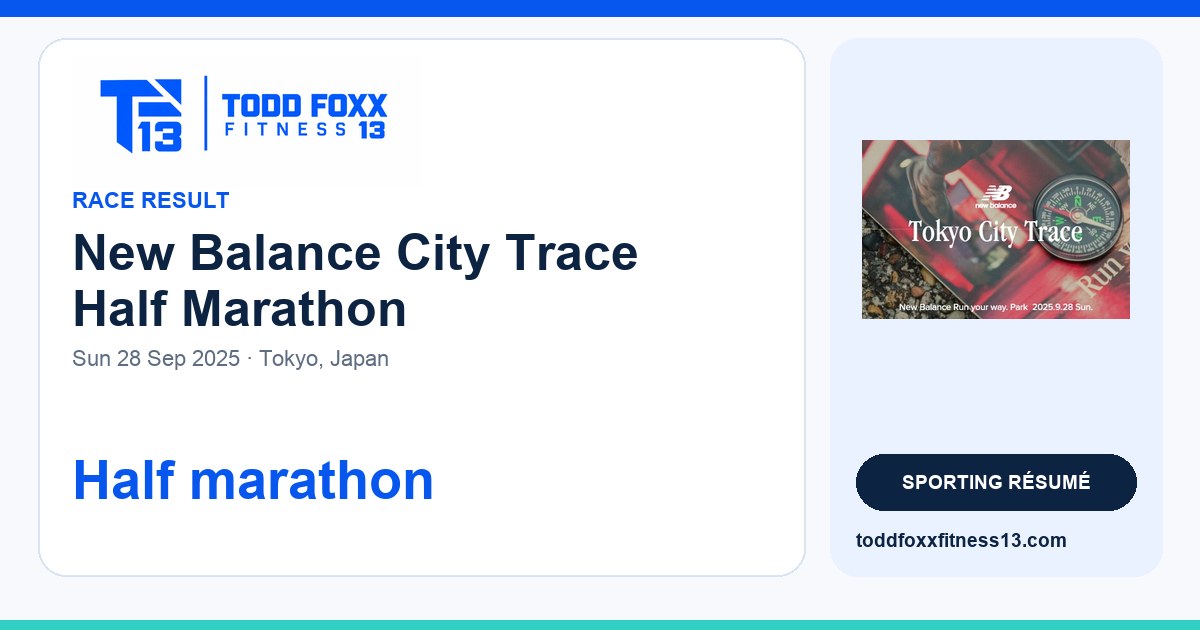 Branded New Balance City Trace Half Marathon social share card