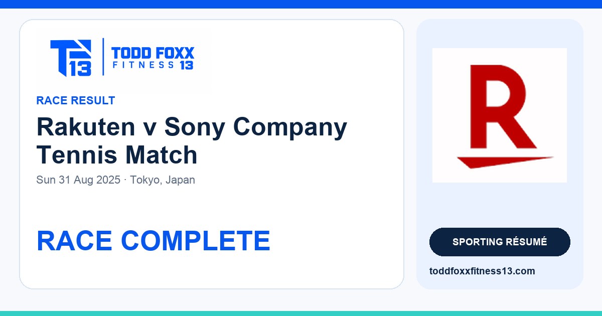 Branded Rakuten v Sony Company Tennis Match social share card