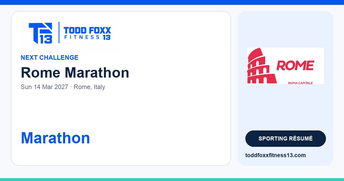 Branded Rome Marathon social share card