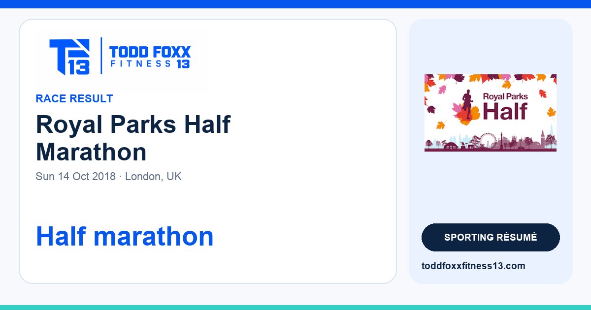 Branded Royal Parks Half Marathon social share card