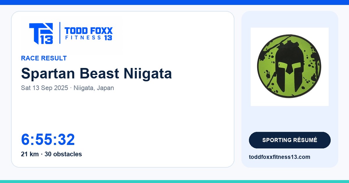 Branded Spartan Beast Niigata social share card