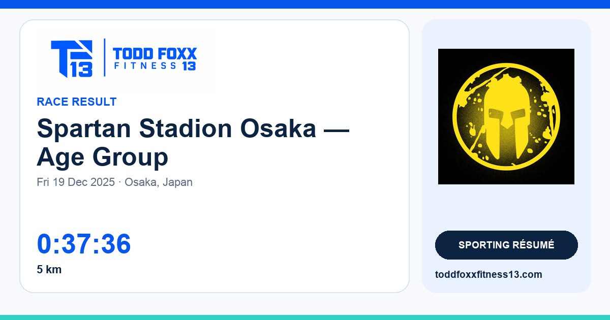 Branded Spartan Stadion Osaka — Age Group social share card