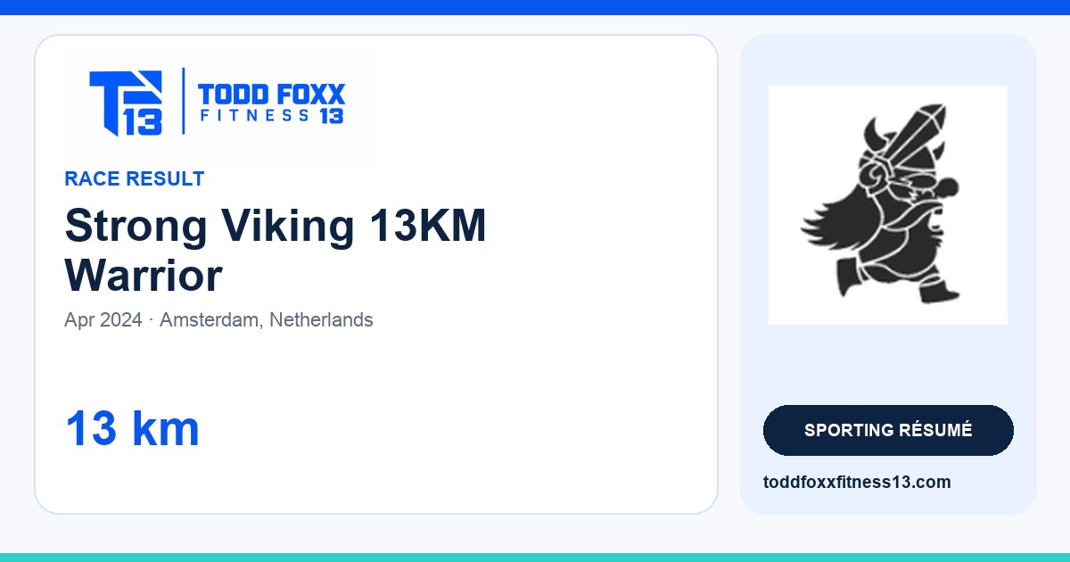 Branded Strong Viking 13KM Warrior social share card