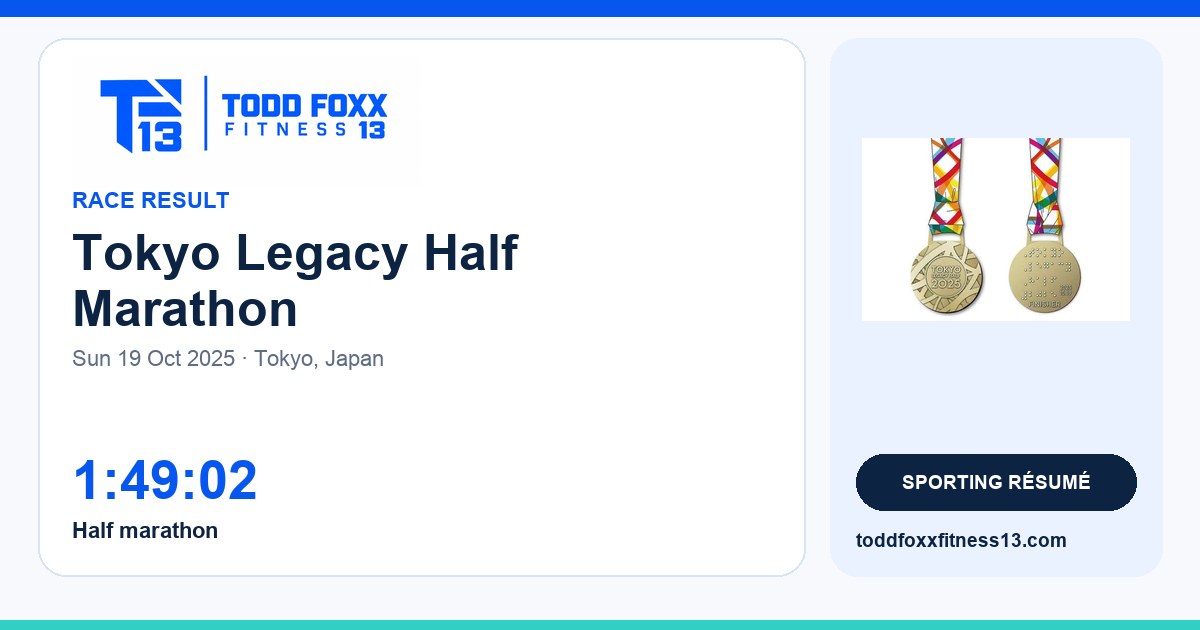 Branded Tokyo Legacy Half Marathon social share card