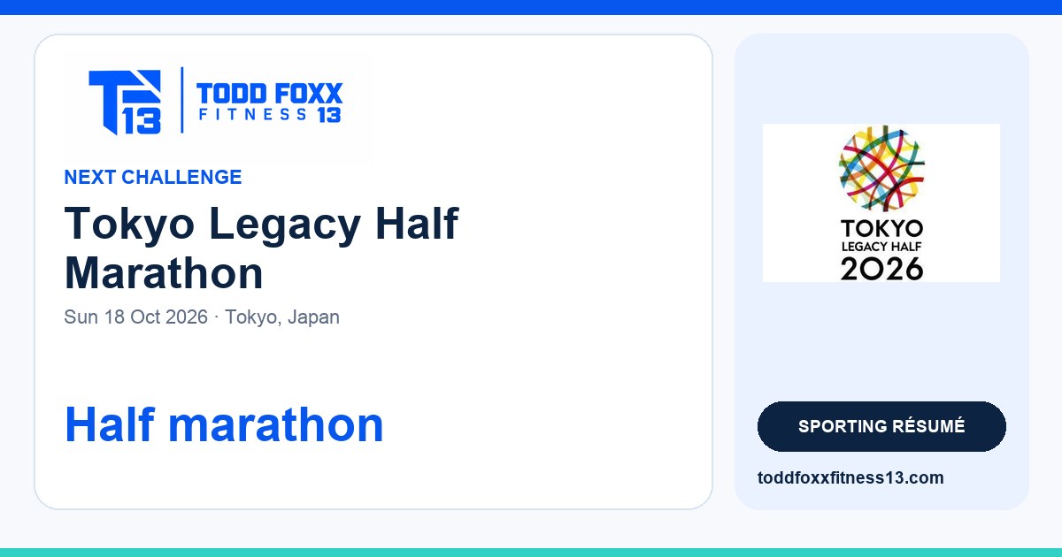 Branded Tokyo Legacy Half Marathon social share card