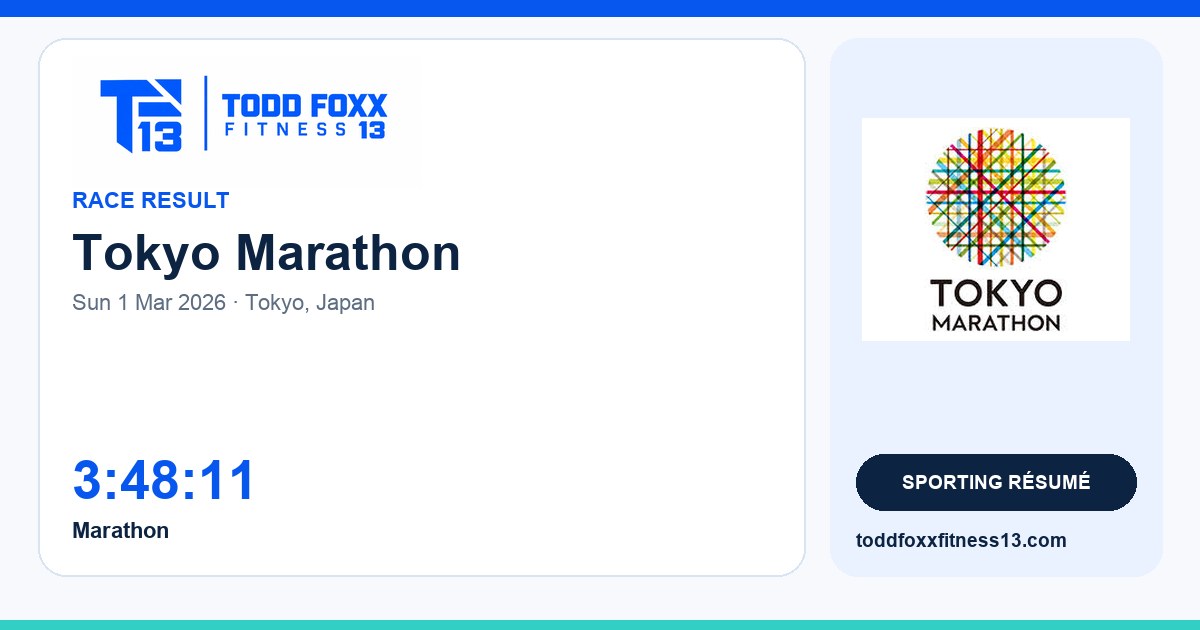 Branded Tokyo Marathon social share card
